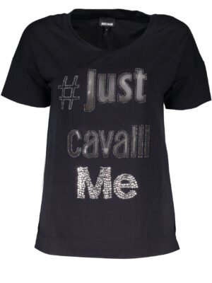 CAMISETA MANGA CORTA MUJER JUST CAVALLI NEGRO