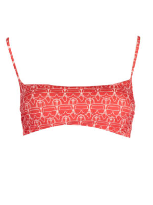 KARL LAGERFELD BEACHWEAR TOP DE BAÑADOR MUJER ROJO