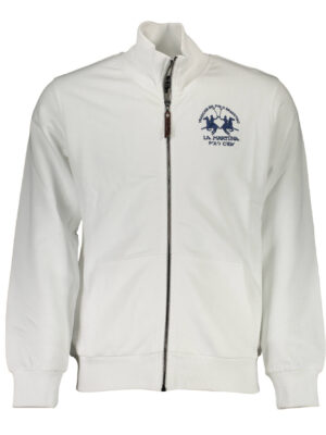 SUDADERA BLANCA CON CREMALLERA PARA HOMBRE LA MARTINA