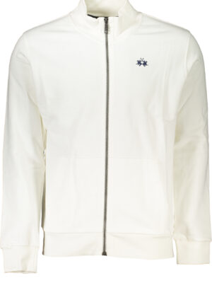 SUDADERA HOMBRE BLANCA CREMALLERA LA MARTINA