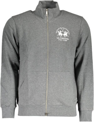 SUDADERA DE HOMBRE LA MARTINA GRIS CON CREMALLERA