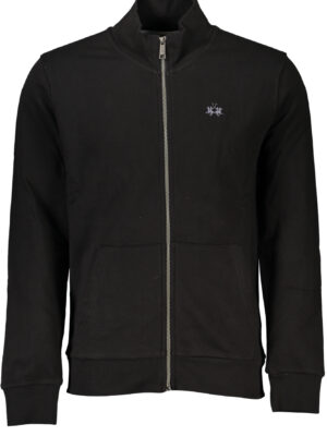 SUDADERA HOMBRE CREMALLERA NEGRA LA MARTINA