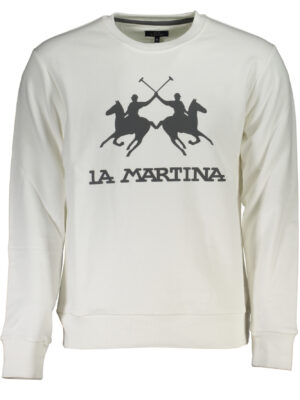 SUDADERA HOMBRE BLANCA SIN CREMALLERA LA MARTINA