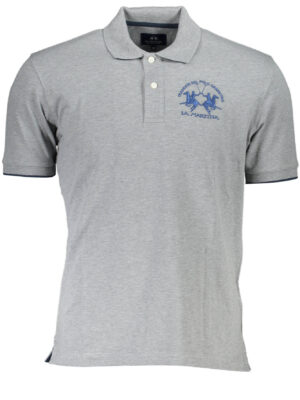 POLO MANGA CORTA HOMBRE LA MARTINA GRIS