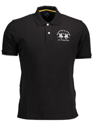 POLO MANGA CORTA HOMBRE NEGRO LA MARTINA