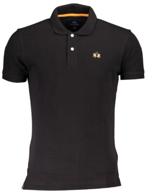 POLO MANGA CORTA HOMBRE NEGRO LA MARTINA