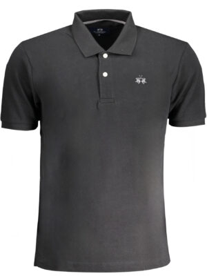 POLO MANGA CORTA HOMBRE NEGRO LA MARTINA
