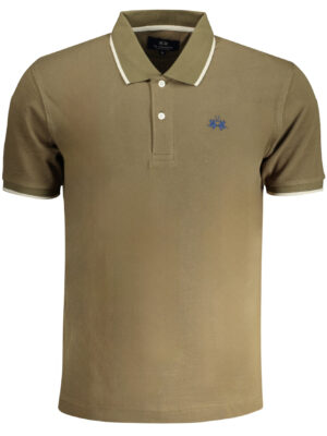 POLO DE HOMBRE MANGA CORTA VERDE LA MARTINA