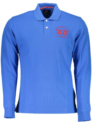 POLO MANGA LARGA HOMBRE LA MARTINA AZUL