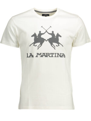 CAMISETA MANGA CORTA HOMBRE BLANCA LA MARTINA