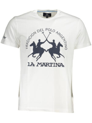 CAMISETA DE MANGA CORTA HOMBRE LA MARTINA BLANCA