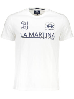 CAMISETA DE MANGA CORTA HOMBRE LA MARTINA BLANCA
