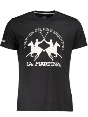 CAMISETA DE MANGA CORTA PARA HOMBRE LA MARTINA NEGRA