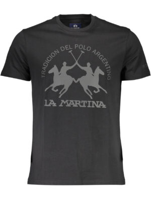 CAMISETA DE MANGA CORTA PARA HOMBRE LA MARTINA NEGRA