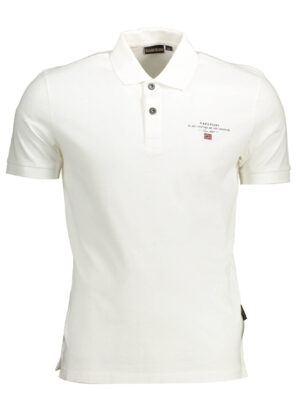 POLO NAPAPIJRI MANGA CORTA HOMBRE BLANCO
