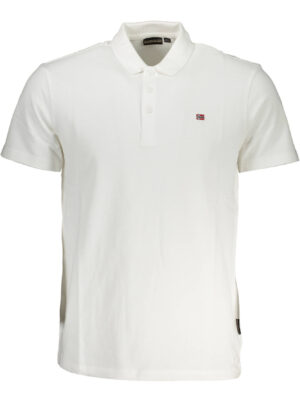 POLO NAPAPIJRI MANGA CORTA HOMBRE BLANCO