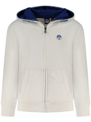 SUDADERA CON CREMALLERA PARA NIÑOS NORTH SAILS BLANCA