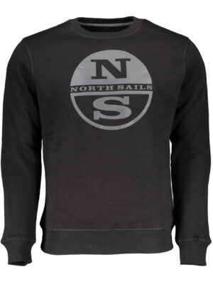 SUDADERA NORTH SAILS HOMBRE NEGRA SIN CREMALLERA