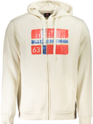 SUDADERA DE HOMBRE BLANCA CON CREMALLERA NORUEGA 1963