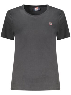 NORUEGA 1963 CAMISETA DE MANGA CORTA PARA MUJER NEGRA