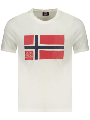 NORUEGA 1963 CAMISETA DE MANGA CORTA PARA HOMBRE BLANCA