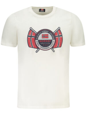NORUEGA 1963 CAMISETA DE MANGA CORTA PARA HOMBRE BLANCA