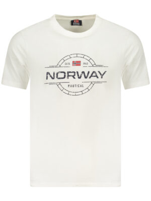 NORUEGA 1963 CAMISETA DE MANGA CORTA PARA HOMBRE BLANCA