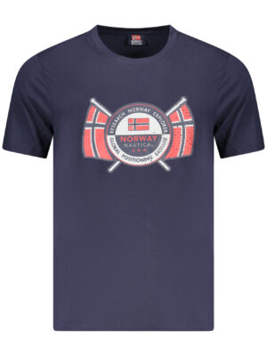 NORUEGA 1963 CAMISETA DE MANGA CORTA PARA HOMBRE AZUL