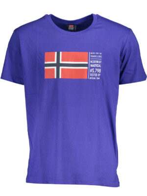 NORUEGA 1963 CAMISETA DE MANGA CORTA PARA HOMBRE AZUL