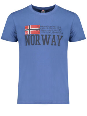 CAMISETA MANGA CORTA HOMBRE NORUEGA 1963 AZUL