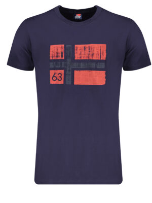 CAMISETA MANGA CORTA HOMBRE NORUEGA 1963 AZUL