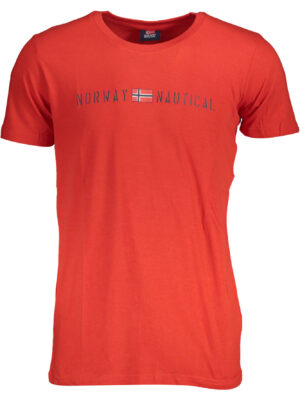 NORUEGA 1963 CAMISETA DE MANGA CORTA PARA HOMBRE ROJA