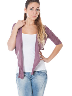 PHARD SHRUG MANGA LARGA ROSA MUJER