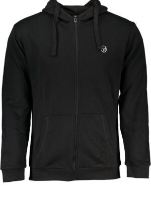 SUDADERA DE HOMBRE NEGRA CON CREMALLERA SERGIO TACCHINI
