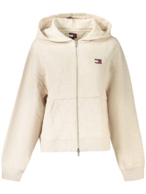 SUDADERA TOMMY HILFIGER CON CREMALLERA PARA MUJER BEIGE