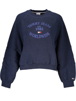 SUDADERA MUJER TOMMY HILFIGER AZUL SIN CREMALLERA