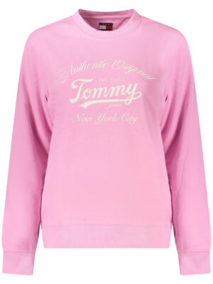 SUDADERA TOMMY HILFIGER ROSA CON CREMALLERA PARA MUJER