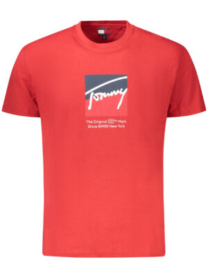CAMISETA DE MANGA CORTA PARA HOMBRE TOMMY HILFIGER, ROJA