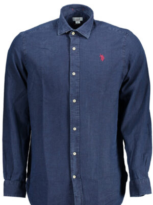 POLO US MANGA LARGA HOMBRE AZUL