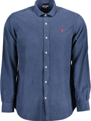 POLO ESTADOUNIDENSE DE MANGA LARGA PARA HOMBRE AZUL