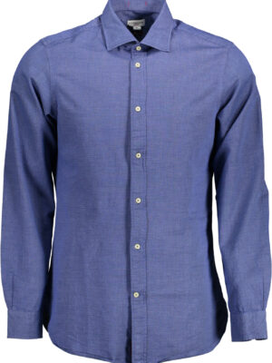 POLO ESTADOUNIDENSE DE MANGA LARGA PARA HOMBRE AZUL