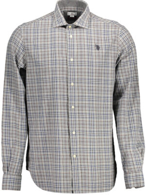 POLO ESTADOUNIDENSE DE MANGA LARGA PARA HOMBRE GRIS