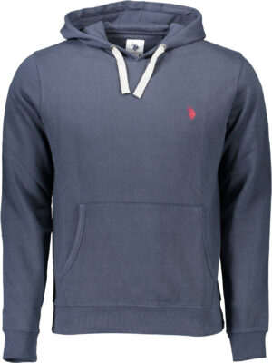 SUDADERA DE HOMBRE AZUL CON CREMALLERA US POLO