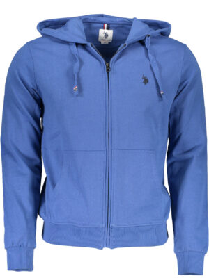 SUDADERA POLO ESTADOUNIDENSE CON CREMALLERA PARA HOMBRE AZUL