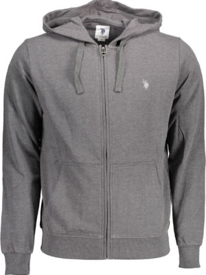 SUDADERA POLO US CON CREMALLERA GRIS HOMBRE