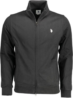 SUDADERA POLO US CON CREMALLERA HOMBRE NEGRO