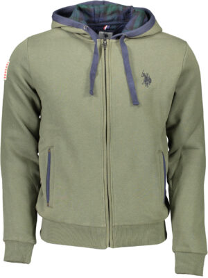 SUDADERA US POLO VERDE HOMBRE CREMALLERA
