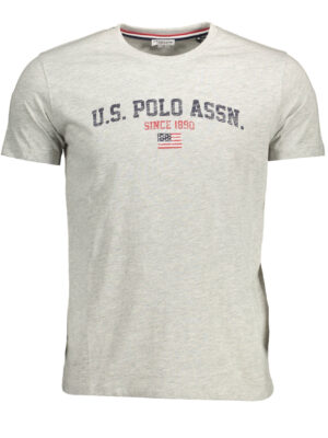 CAMISETA POLO ESTADOUNIDENSE MANGA CORTA HOMBRE GRIS