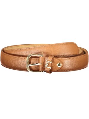 CINTURÓN DE CUERO PARA MUJER COCCINELLE MARRÓN