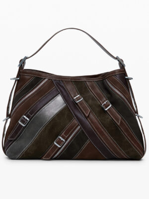 BOLSO MARRÓN DE MUJER DESIGUAL
